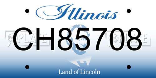 CH85708 Illinois License Plate
