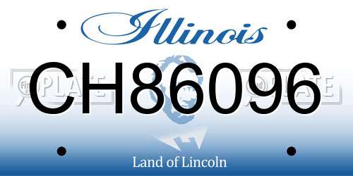 CH86096 Illinois License Plate