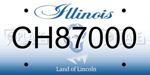 CH87000 Illinois License Plate
