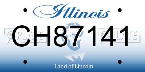 CH87141 Illinois License Plate