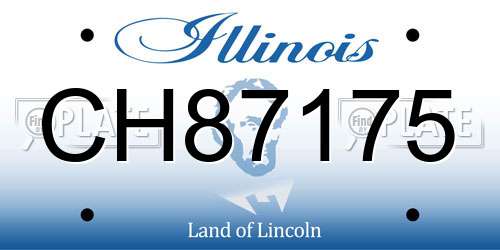 CH87175 Illinois License Plate