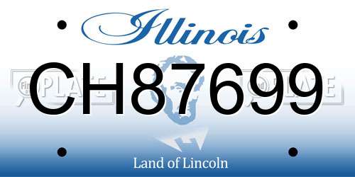 CH87699 Illinois License Plate