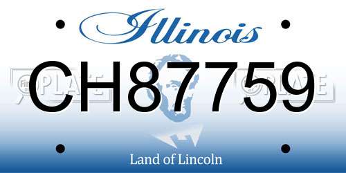 CH87759 Illinois License Plate