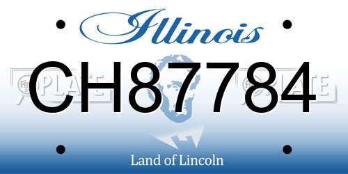 CH87784 Illinois License Plate