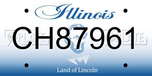 CH87961 Illinois License Plate