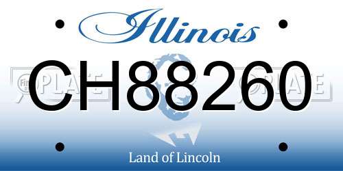 CH88260 Illinois License Plate