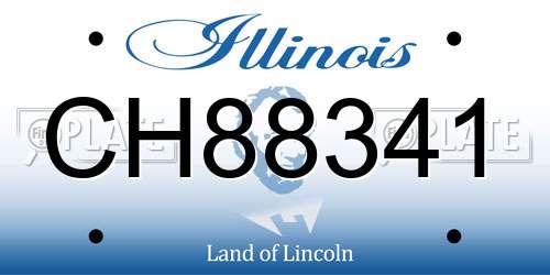 CH88341 Illinois License Plate
