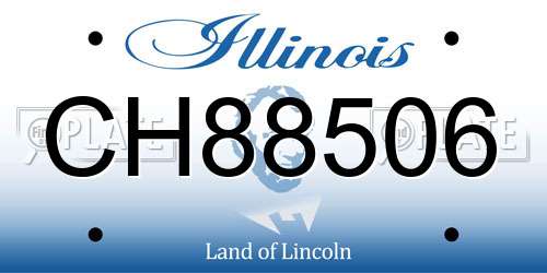 CH88506 Illinois License Plate