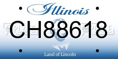 CH88618 Illinois License Plate