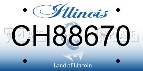 CH88670 Illinois License Plate