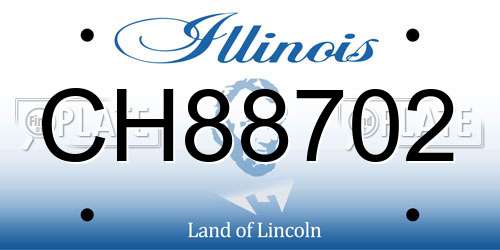 CH88702 Illinois License Plate
