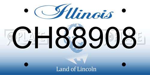 CH88908 Illinois License Plate