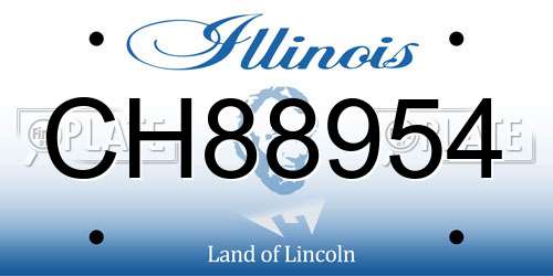 CH88954 Illinois License Plate
