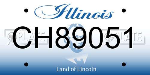 CH89051 Illinois License Plate