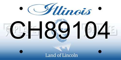 CH89104 Illinois License Plate