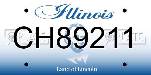 CH89211 Illinois License Plate