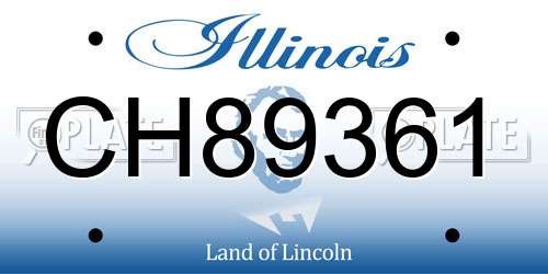 CH89361 Illinois License Plate