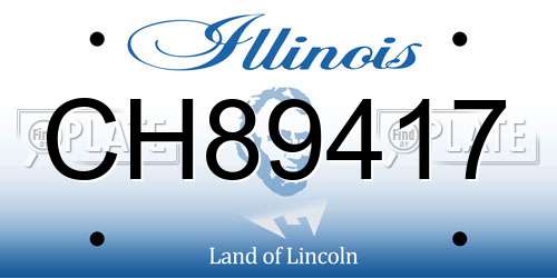 CH89417 Illinois License Plate
