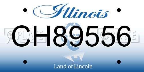 CH89556 Illinois License Plate