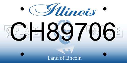 CH89706 Illinois License Plate