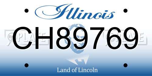 CH89769 Illinois License Plate