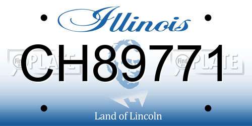 CH89771 Illinois License Plate