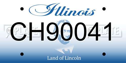 CH90041 Illinois License Plate