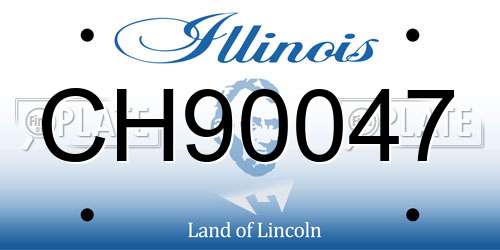 CH90047 Illinois License Plate