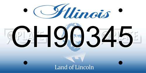 CH90345 Illinois License Plate