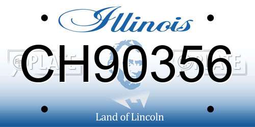 CH90356 Illinois License Plate