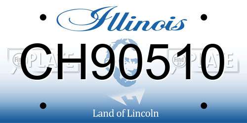 CH90510 Illinois License Plate