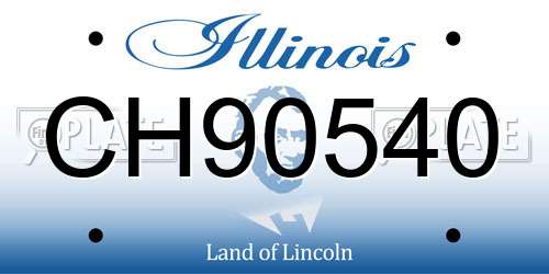 CH90540 Illinois License Plate
