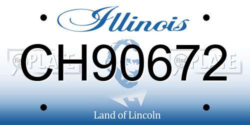 CH90672 Illinois License Plate