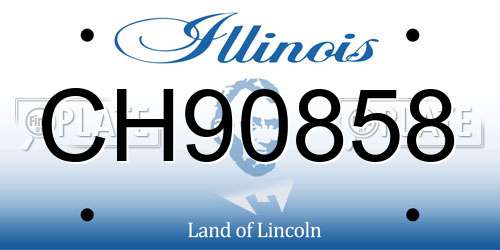 CH90858 Illinois License Plate