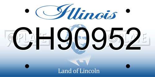 CH90952 Illinois License Plate