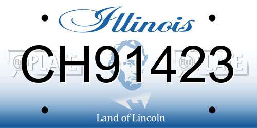 CH91423 Illinois License Plate