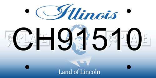 CH91510 Illinois License Plate