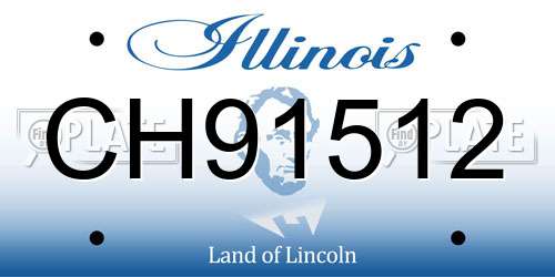 CH91512 Illinois License Plate