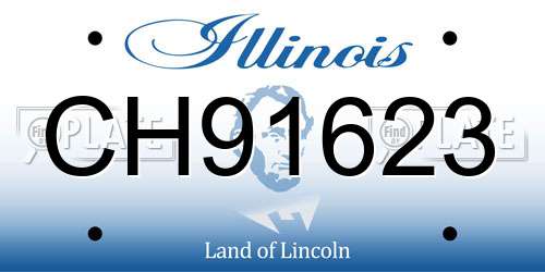 CH91623 Illinois License Plate
