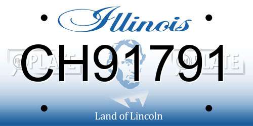 CH91791 Illinois License Plate
