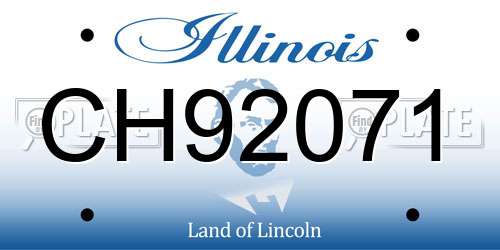 CH92071 Illinois License Plate