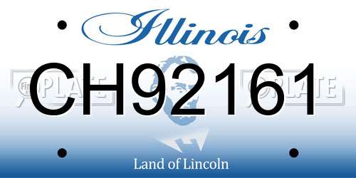 CH92161 Illinois License Plate