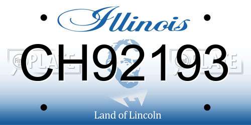 CH92193 Illinois License Plate