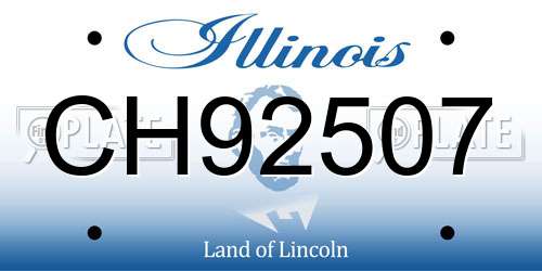 CH92507 Illinois License Plate