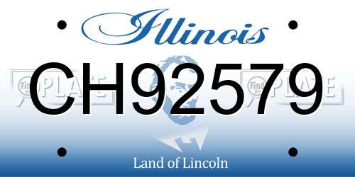 CH92579 Illinois License Plate