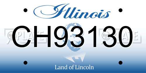 CH93130 Illinois License Plate