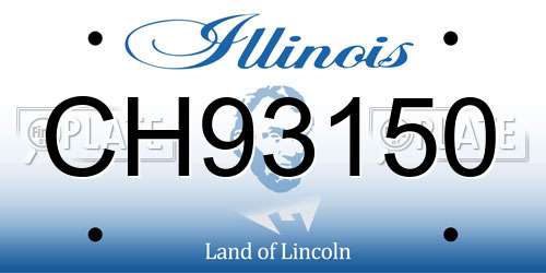 CH93150 Illinois License Plate