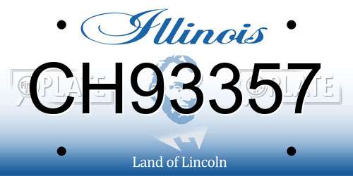 CH93357 Illinois License Plate