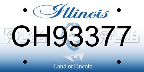 CH93377 Illinois License Plate
