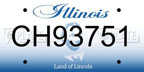 CH93751 Illinois License Plate